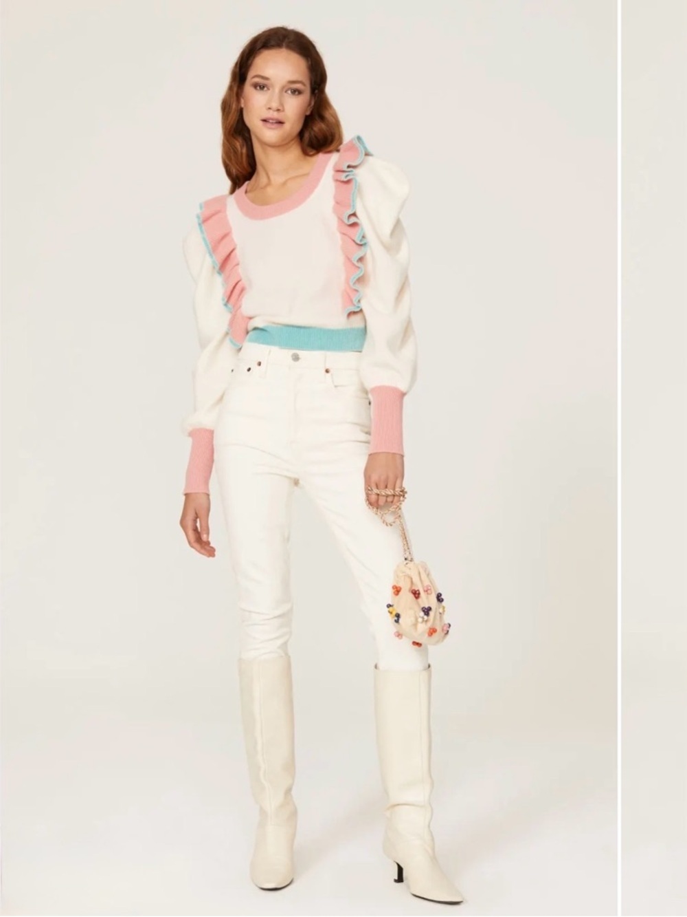 LoveShackFancy Greece Ruffle Sweater